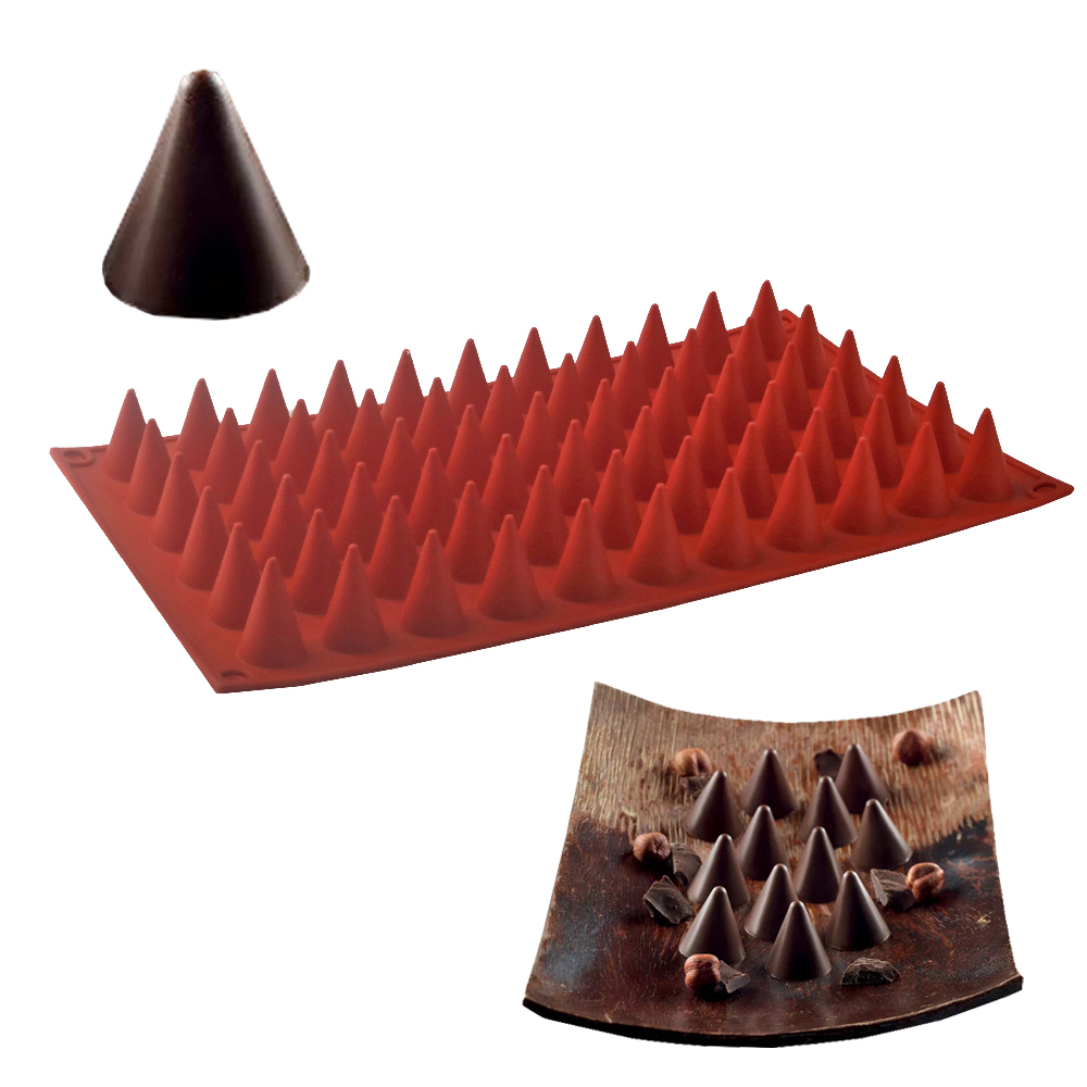 Kitchen And Baking Tools - 66-Cells Cone Chocolate Baking Mold Food