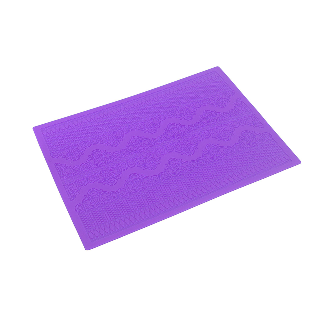 Kitchen And Baking Tools - 1pcs Silicone Cake Lace Mat Purple
