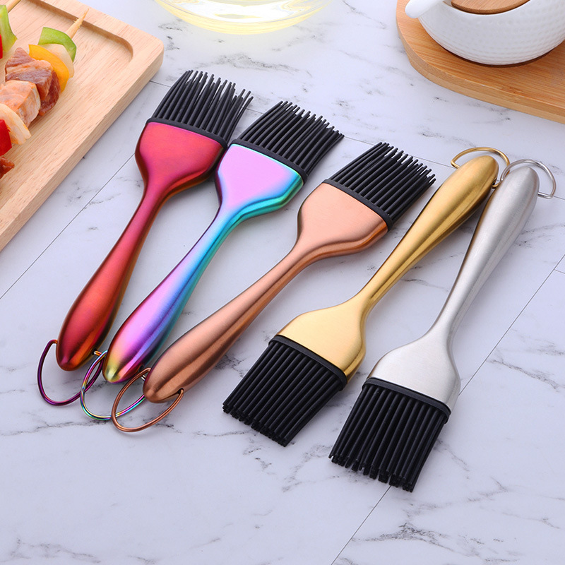 Kitchen Baking Brush - Stainless Steel Silicone Oil Brush, Kitchen