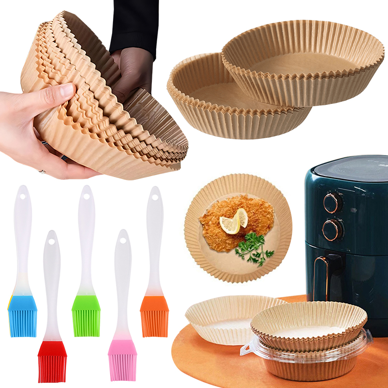 Kitchen Baking Brush - 50/100PCS Air Fryer Paper Plate with