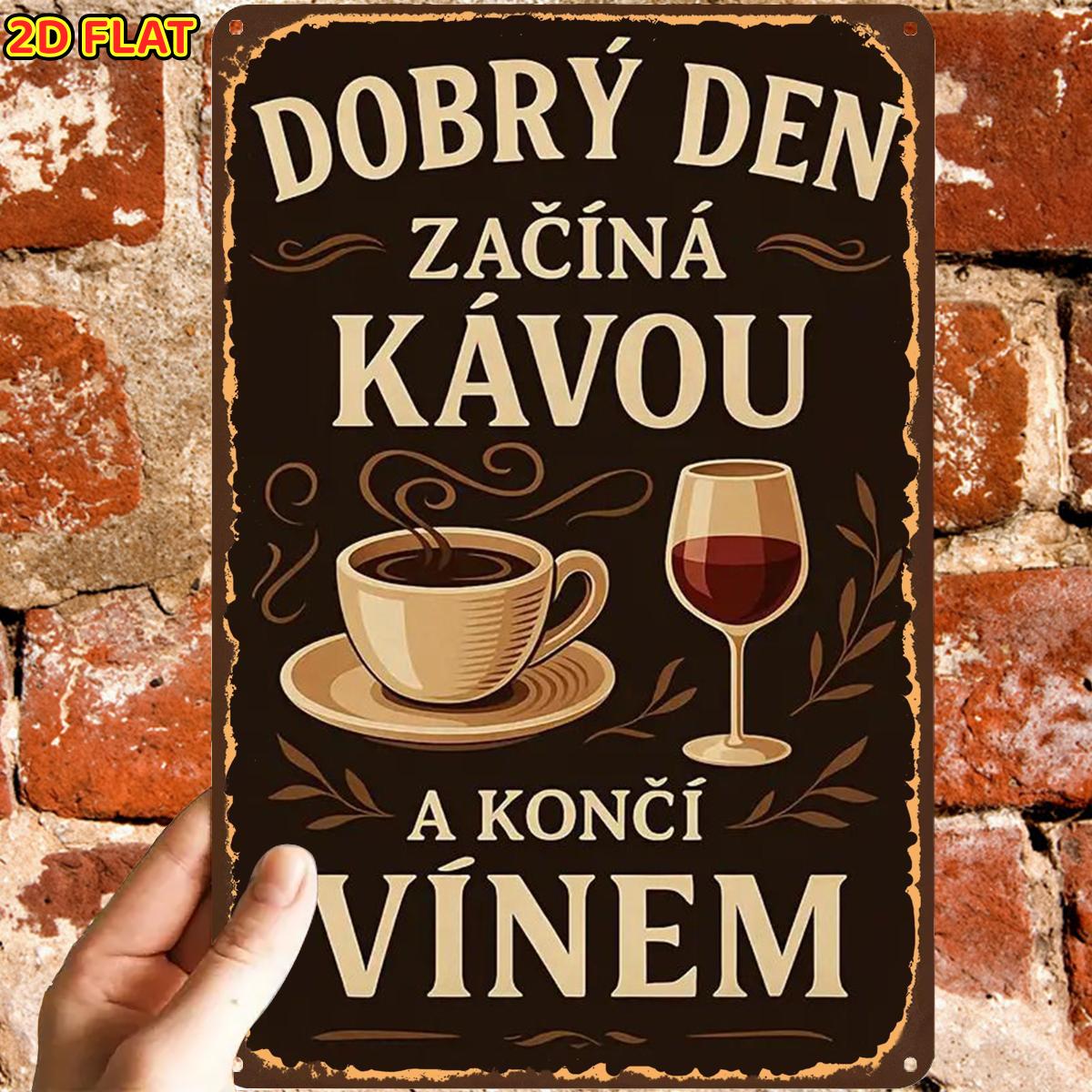 Kitchen Zain - Vintage Aluminium Czech Quote Tin Sign,