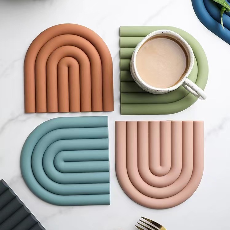 Rainbow Silicone Table Mat Coa - огляд і ціна Kitchen Baking Pan Organizer