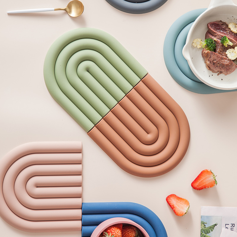 Rainbow Silicone Table Mat Coa - огляд і ціна Kitchen Baking Pan Organizer