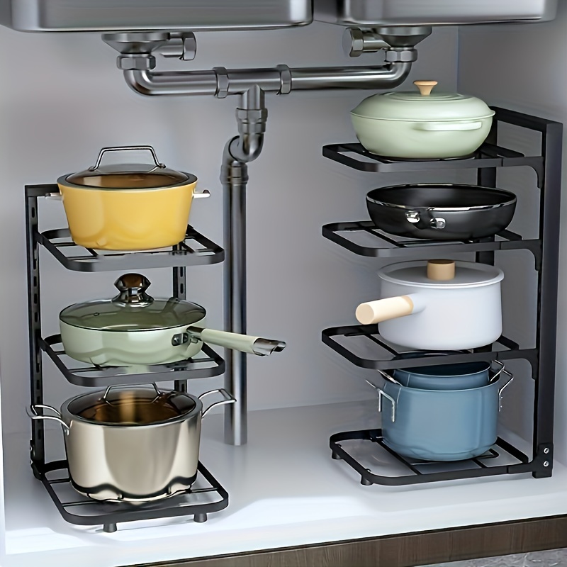 Adjustable Pot Rack Organizer, - огляд і ціна Kitchen Baking Pan Organizer