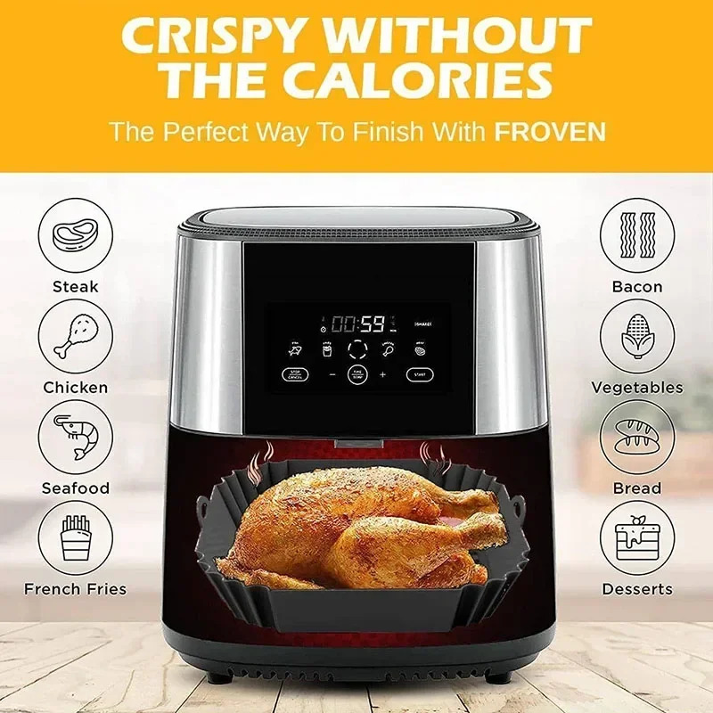 1PC Silicone Air Fryer Basket, - огляд і ціна Kitchen And Baking Equipment