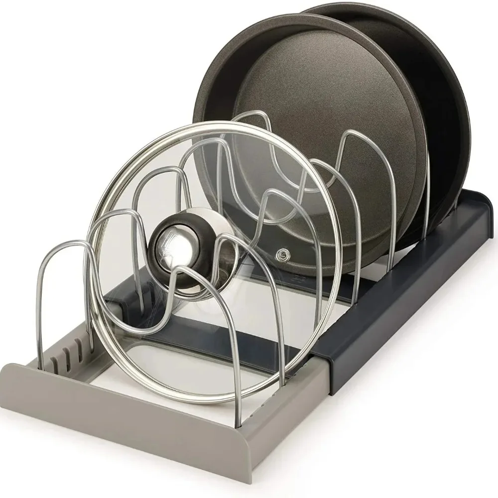 7-grid Telescopic Pot Rack,Pan - огляд і ціна Kitchen Baking Pan Organizer