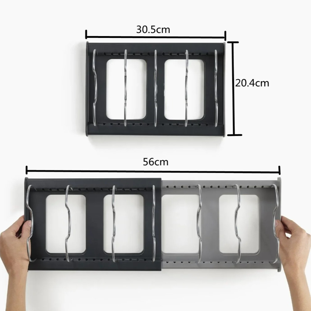7-grid Telescopic Pot Rack,Pan - огляд і ціна Kitchen Baking Pan Organizer