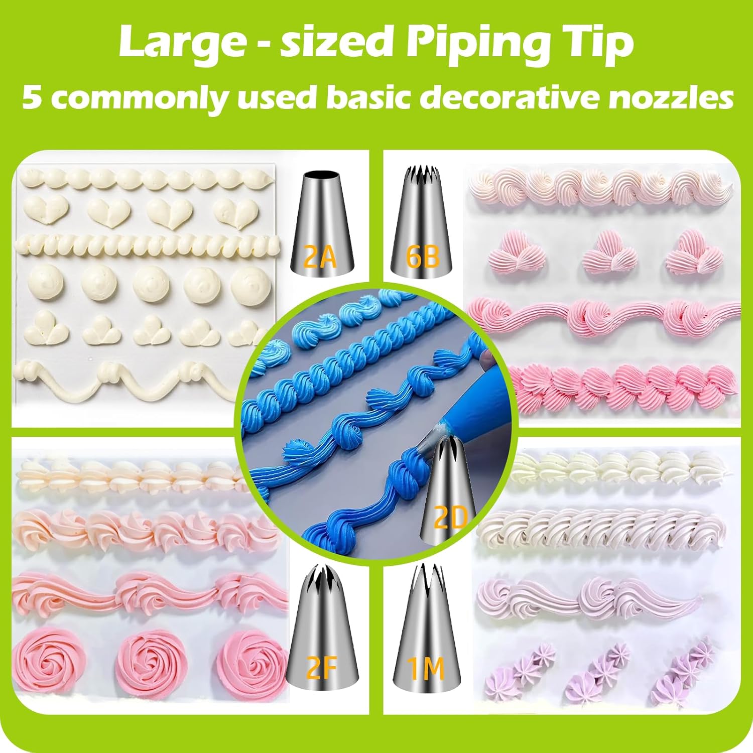 Large Piping Tips Set, Stainle - огляд і ціна Kitchen And Baking Equipment