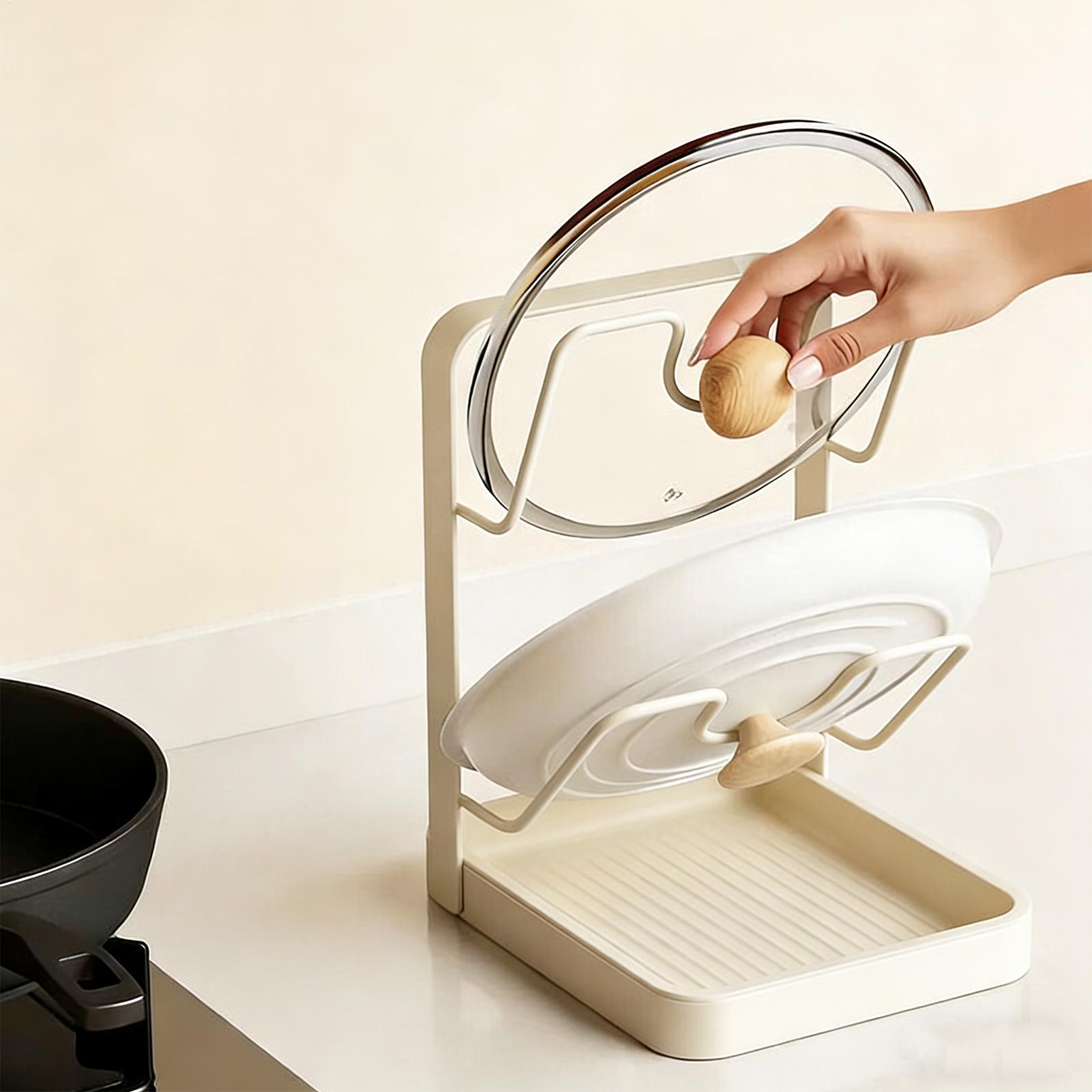 Pot Lid Organizer Anti-Slip Ki - огляд і ціна Kitchen Baking Pan Organizer
