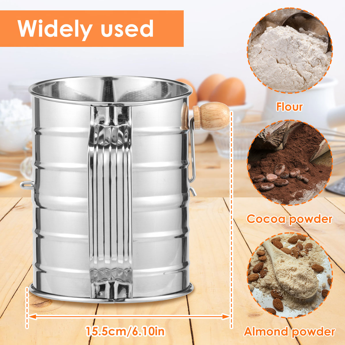 Flour Sifter Stainless Steel F - огляд і ціна Kitchen And Baking Equipment